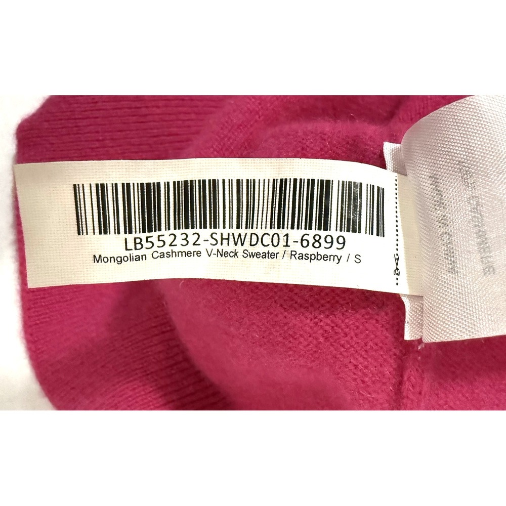 Quince Mongolian Cashmere Sweater Women's S Raspberry Pink V Neck Long Sleeve - Picture 4 of 7